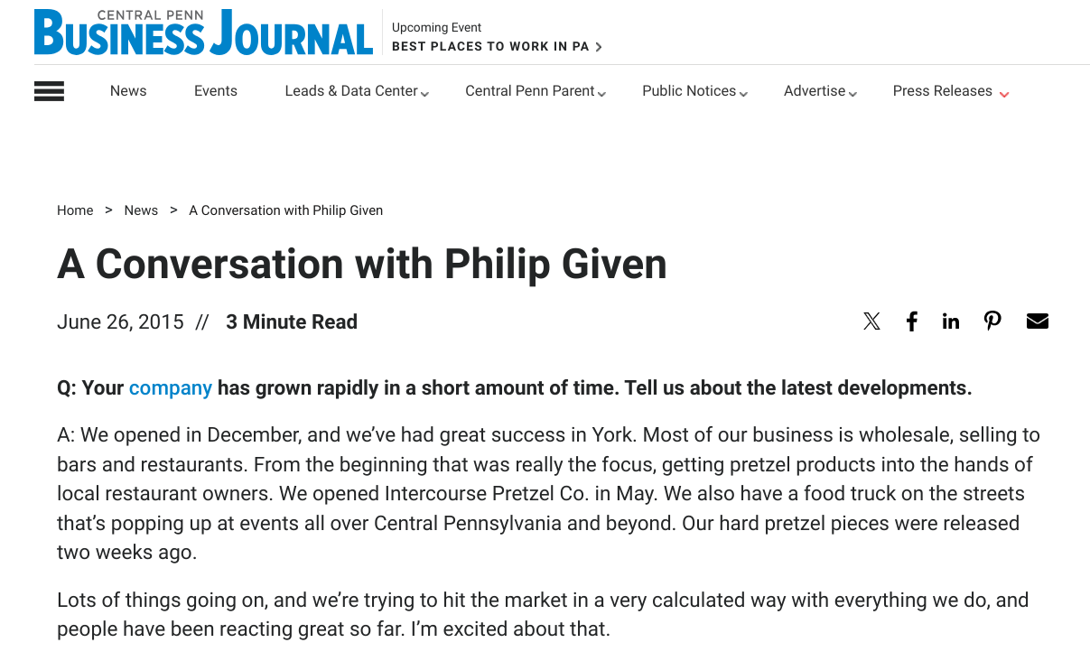 A Conversation with Philip Given