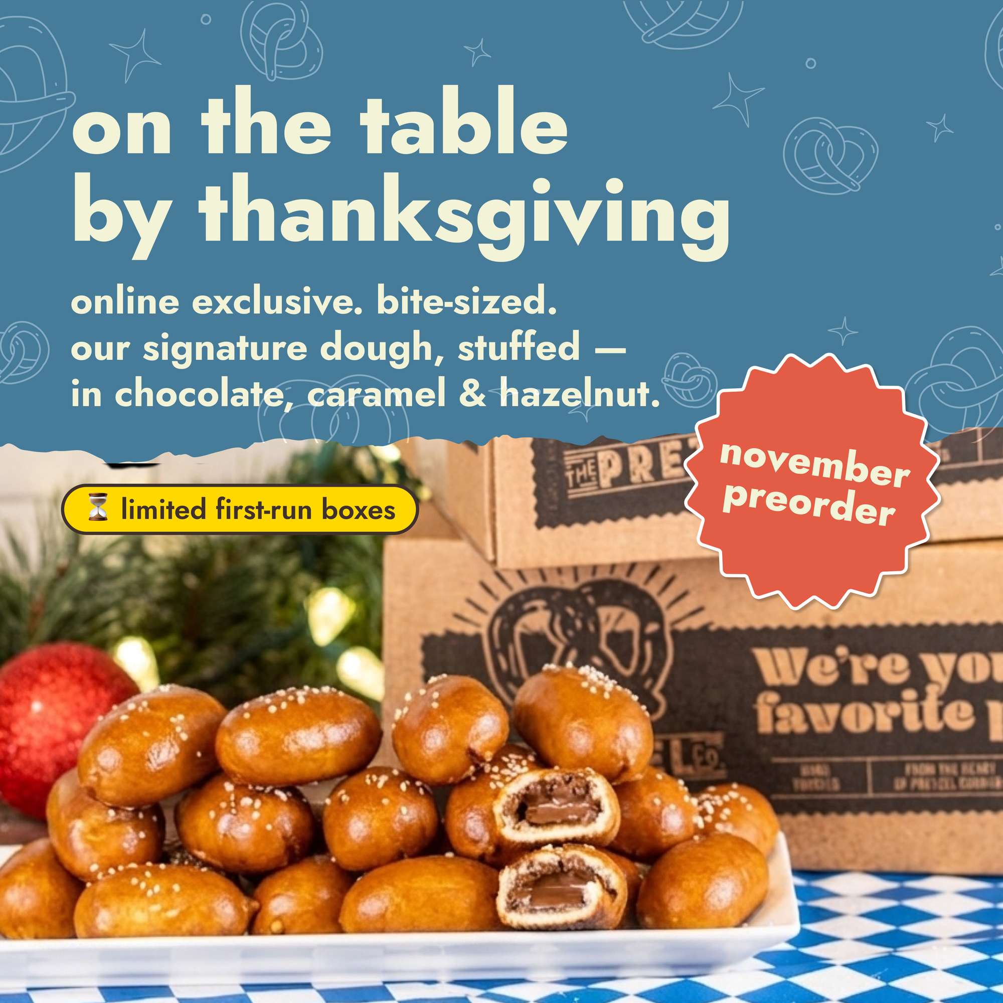 stuffed soft pretzel nuggets november preorder 🍂