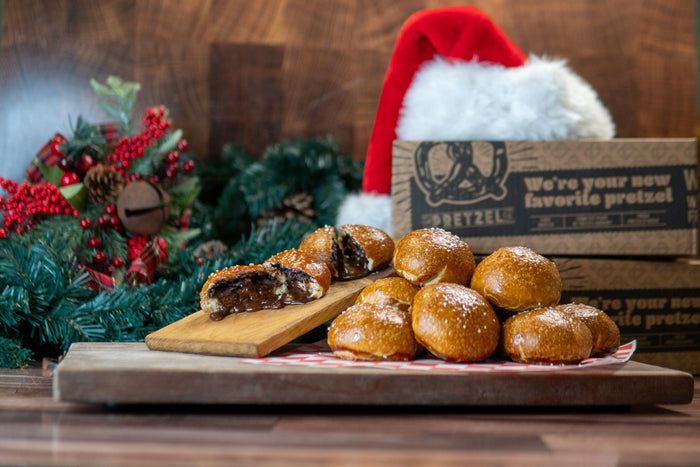 Chocolate Stuffed Soft Pretzel Bombs